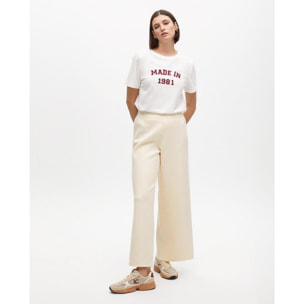 Pantaloni in maglia con paillettes laterali