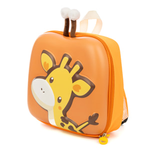 Zaino per bambini con design di Giraffa. Con schienale e spallacci imbottiti, traspiranti e regolabili.