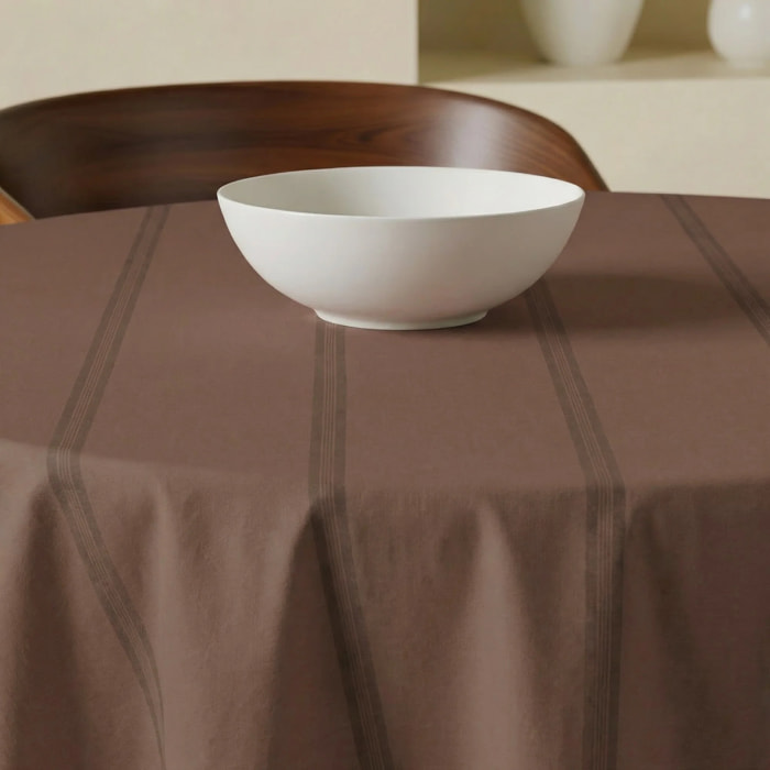 Nappe ronde anti-taches Nua Terre cuite