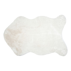 Tapis doux forme peau - Ecru