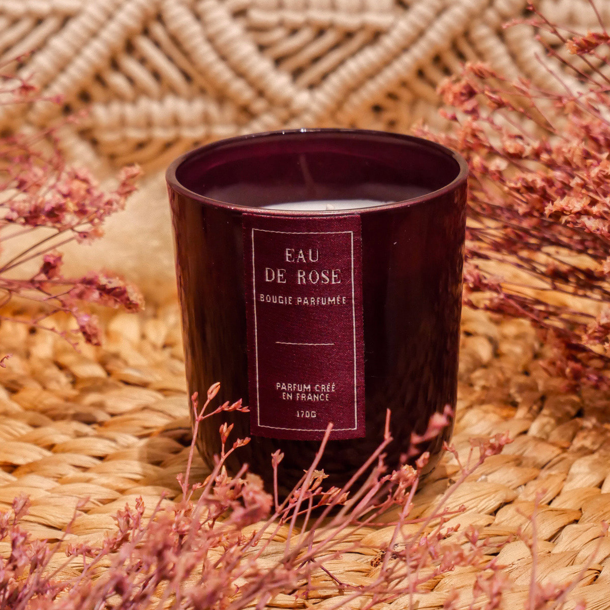 Bougie parfumée "Sili" - rose 170g