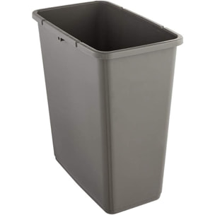 Cubo de Basura Premium ECO con Tapa Abatible, Tacto Suave, 25 L, Magne, color gris