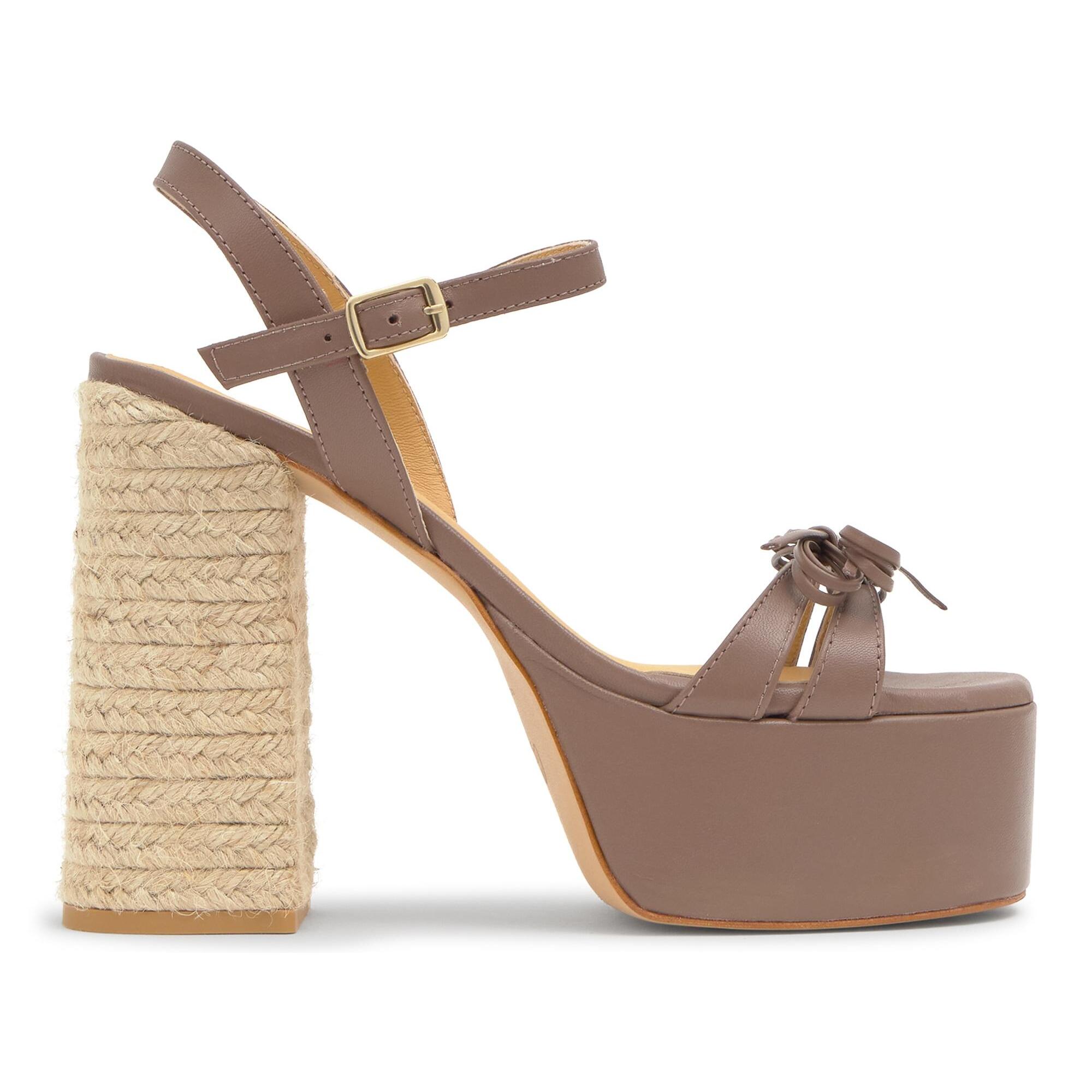 Sandalia Florina con tacón forrado en yute