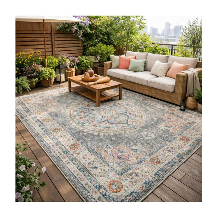 Tapis extérieur tissé kilim rectangle TEGO