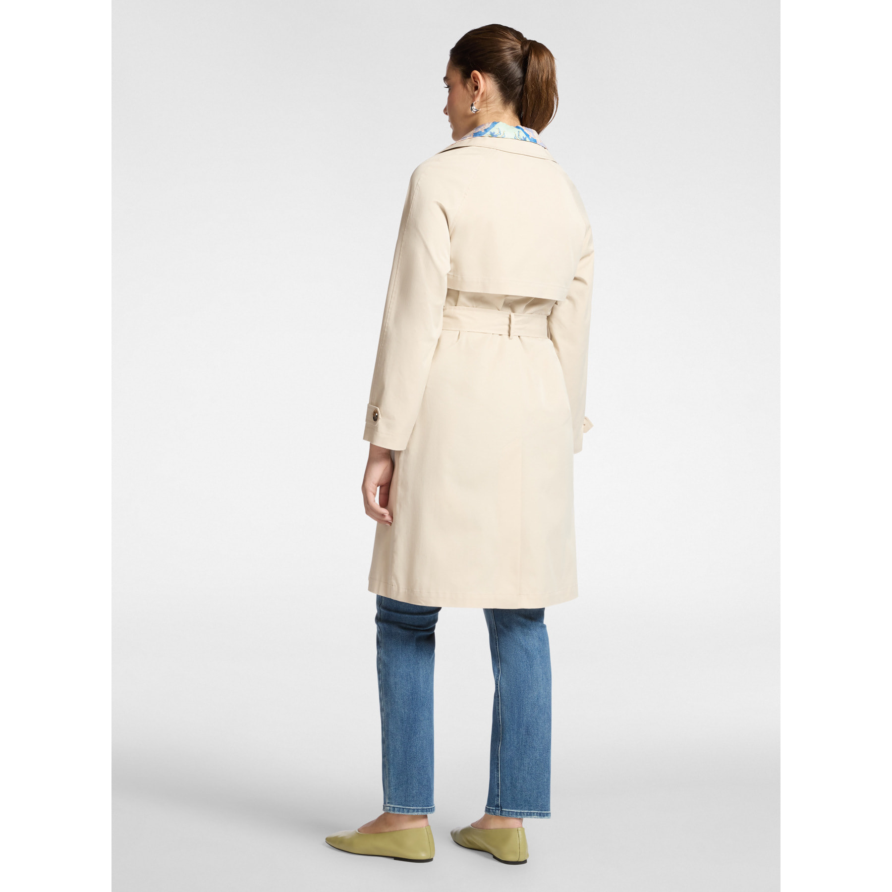 Elena Mirò - Trench cruzado en gabardina - Beige