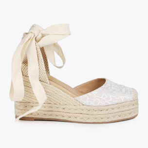 Zeppe effetto fibra naturale monogramma