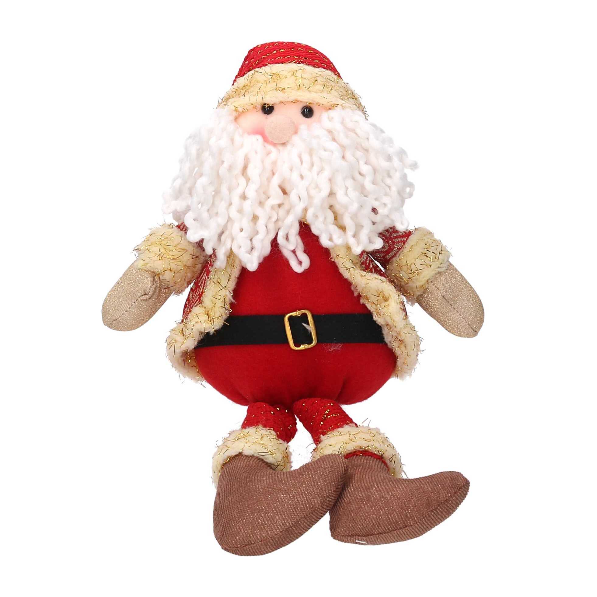 Babbo natale in tessuto rosso cm27x10h43