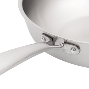 Gourmet - Sartén de 28 cm inoxidable triply