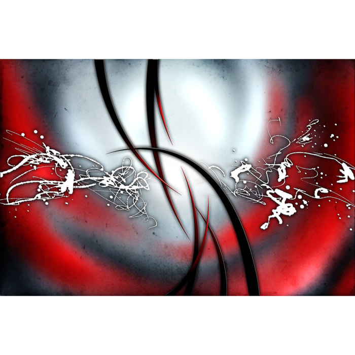 Tableau coloré abstrait le cercle  Toile imprimée