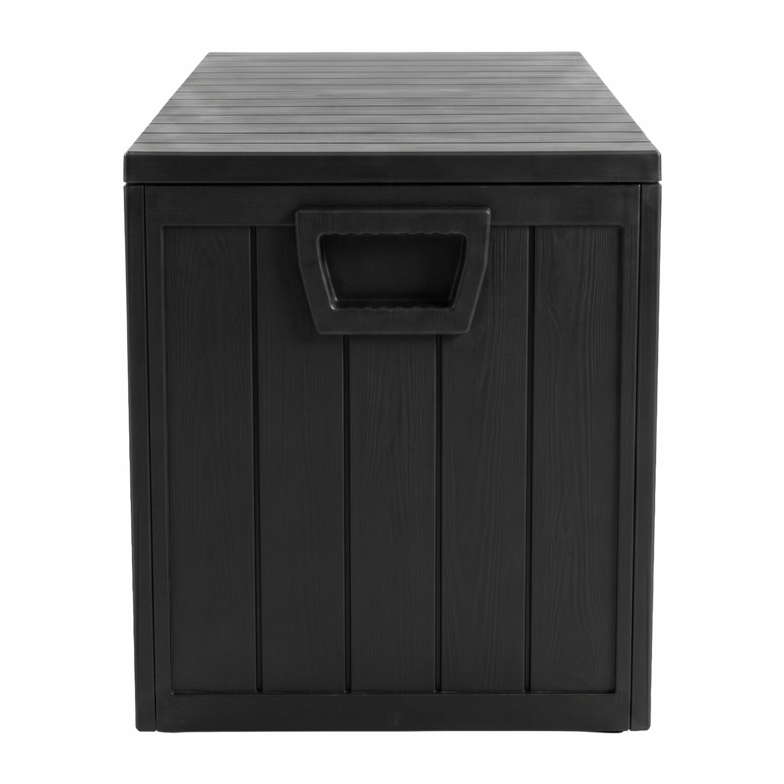 Neo 75 - Baule Portaoggetti da Giardino 110x46x53 cm 285 lt Contenitore Lucchettabile in Resina Nero