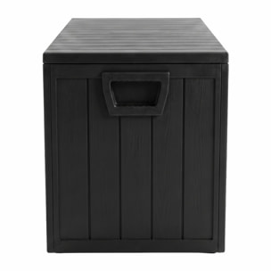 Neo 75 - Baule Portaoggetti da Giardino 110x46x53 cm 285 lt Contenitore Lucchettabile in Resina Nero