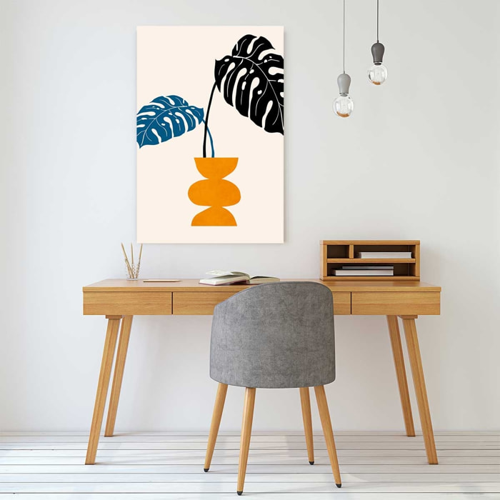 Tableau graphique plante en pot Toile imprimée
