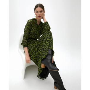 Abito Camicia Stampato Fluido