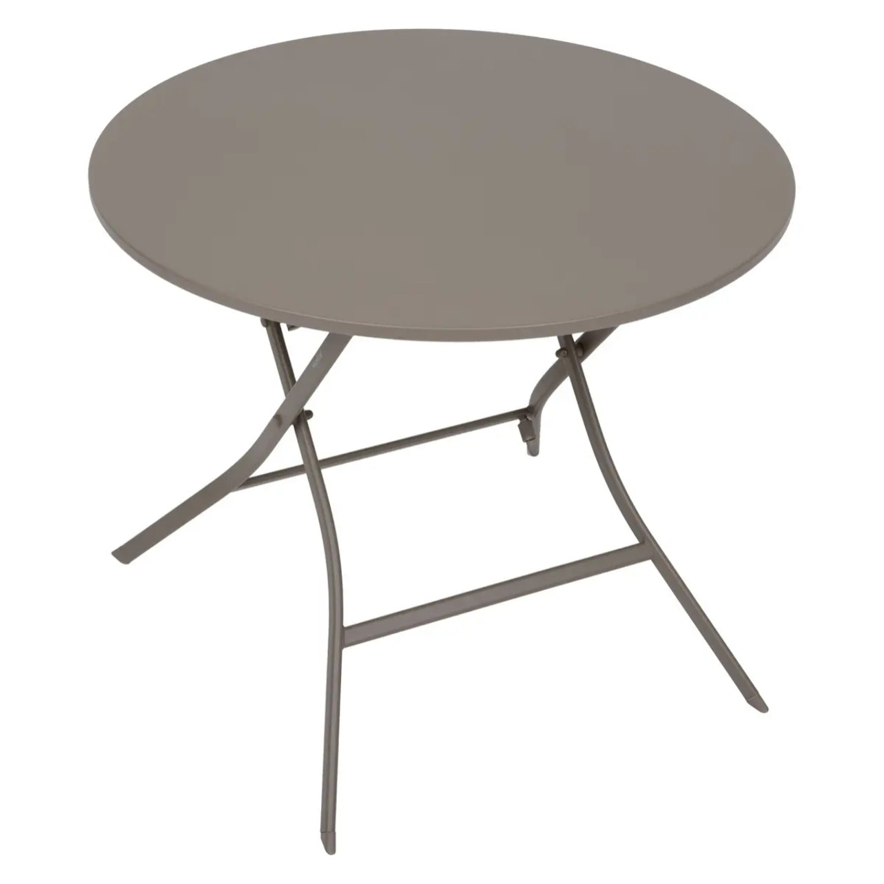 Table de jardin pliante ronde "Greensboro" café 4 places en acier