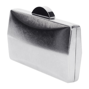 Clutch donna argento in laminato