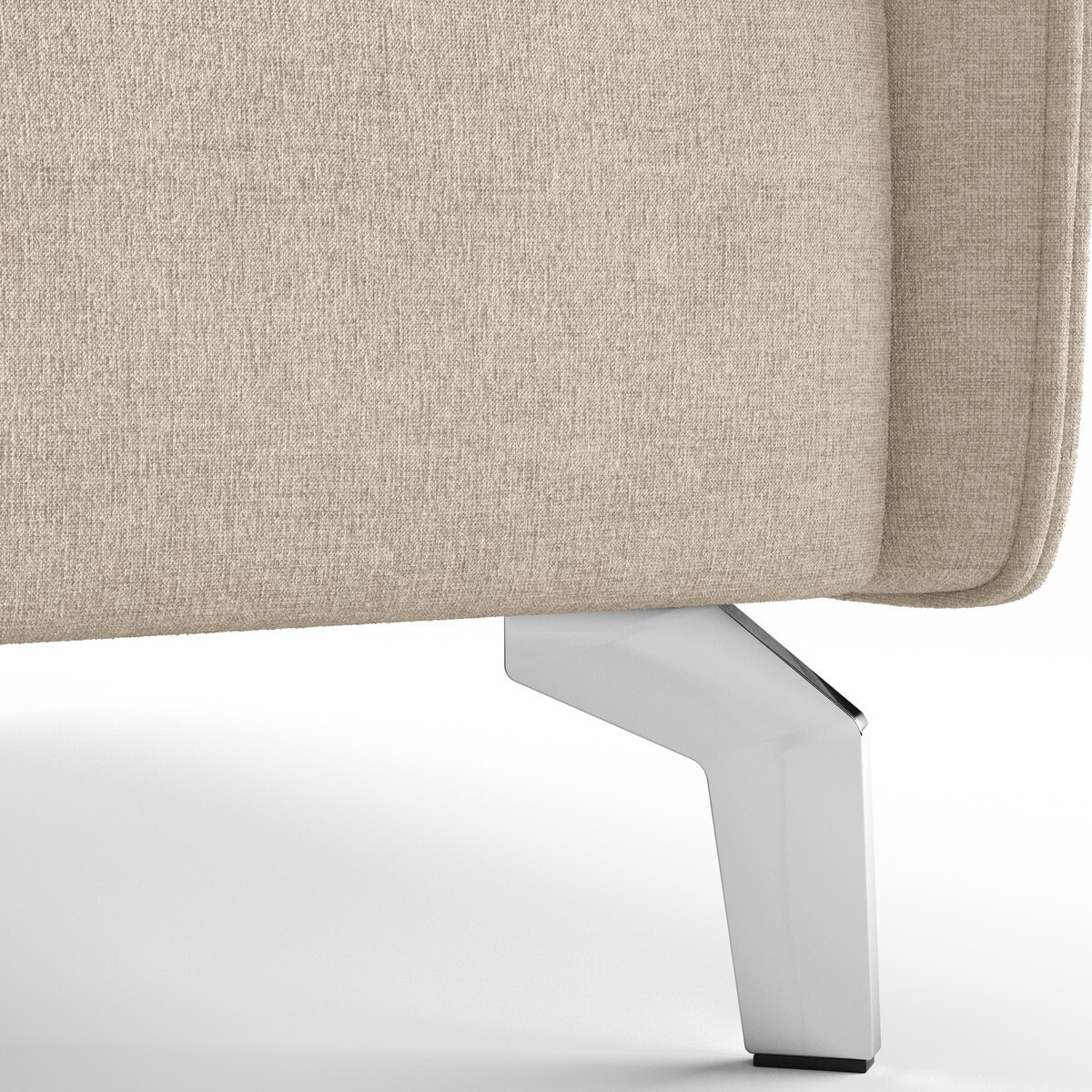Canapé droit convertible 3 places en tissu chenille - ouverture express - NOVOLI