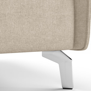 Canapé droit convertible 3 places en tissu chenille - ouverture express - NOVOLI