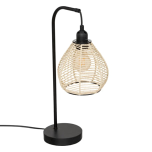 Lampe "Delia" en métal H47,5cm noir