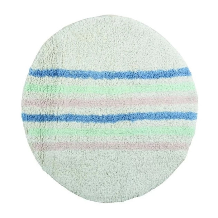 Tapis de bain Coton Rond Pastel SEAUVILLE ?57Cm MSV