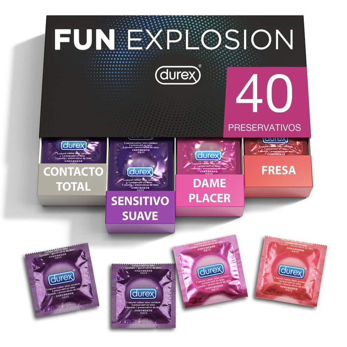 PRESERVATIVOS FUN EXPLOSION - 40 CONDONES