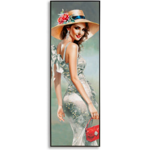 DIPINTO SU TELA LACCATO ELEGANT C/CORNICE -A- CM 52X4,5X152