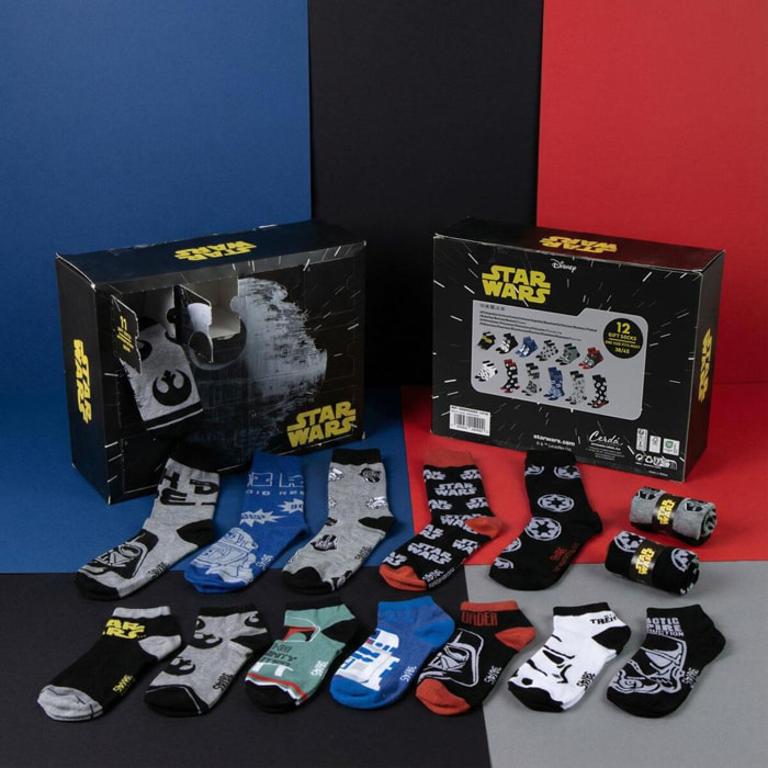 Pack 12 Calcetines Star Wars - Multicolor - Talla 38-45