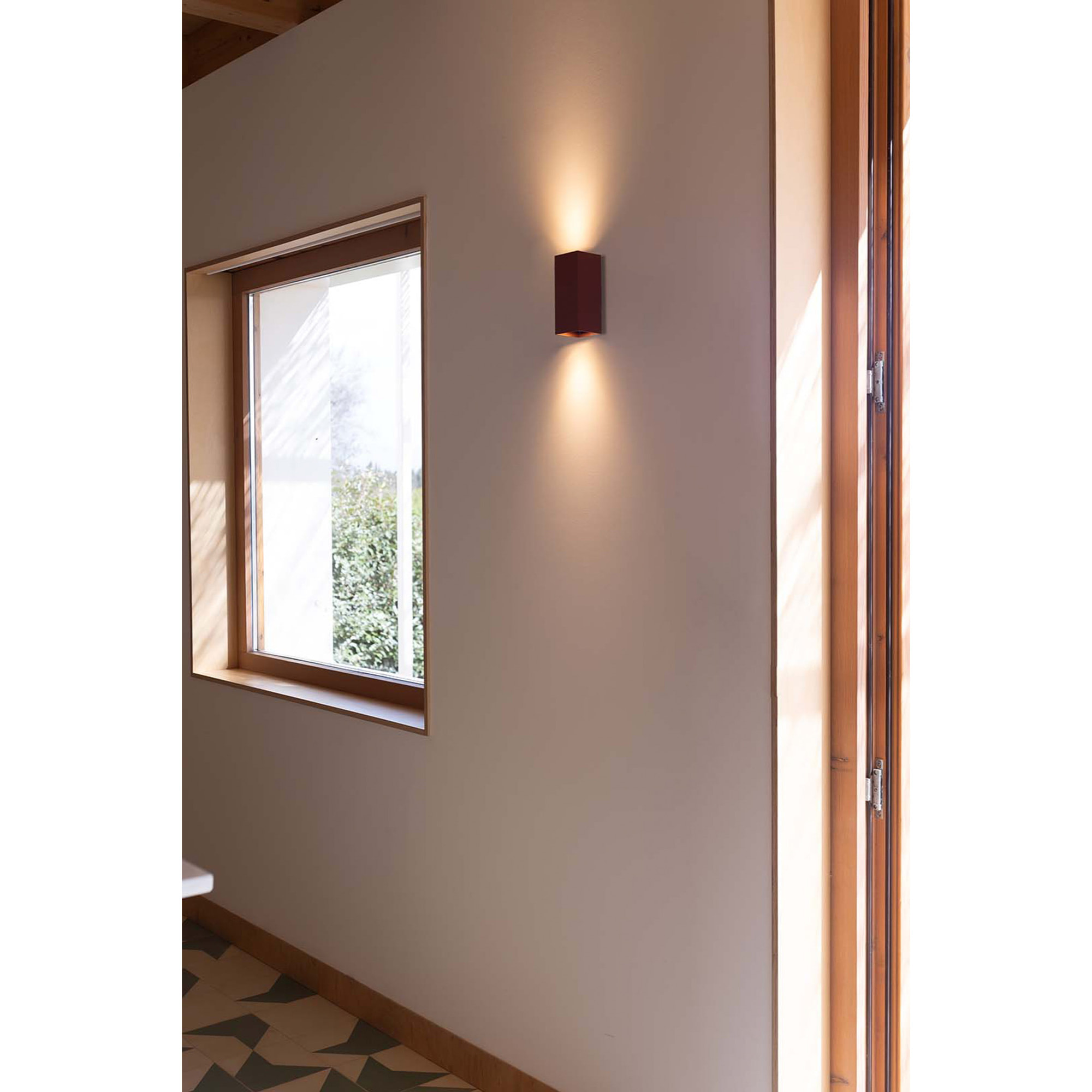 LUNE 2L Applique carré terracotta cannelée