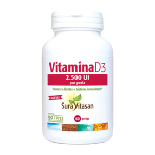 Vitamina D3 2.500 UI 60 perlas SuraVitasan