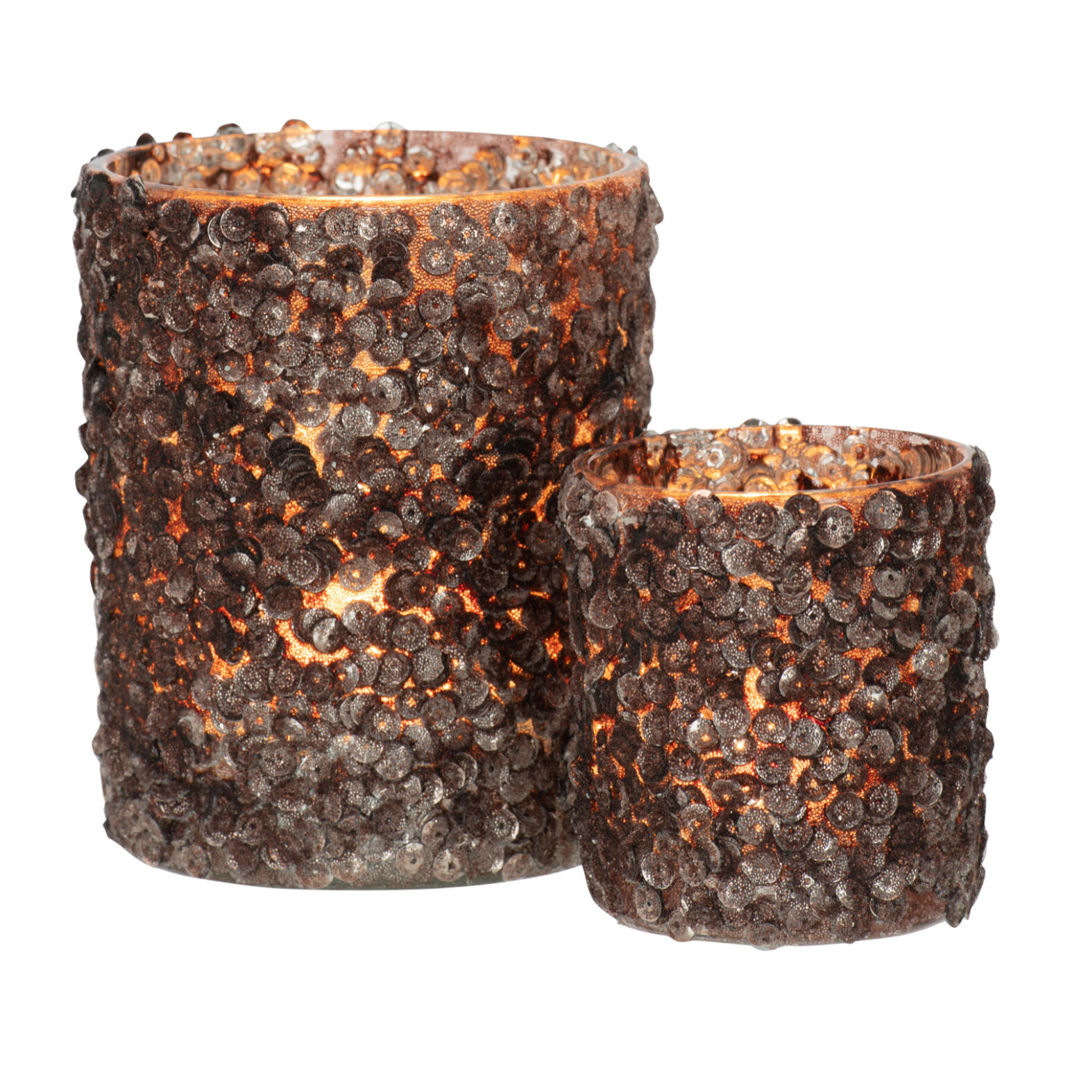 J-Line photophore Givré - verre - mat brun foncé - large