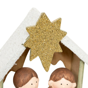 Déco nativité H.15cm grès