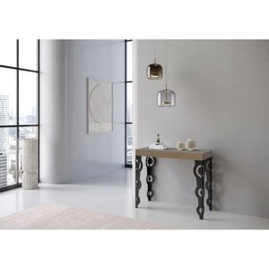 Consolle allungabile 90x40/300 cm Karamay Tortora telaio Antracite