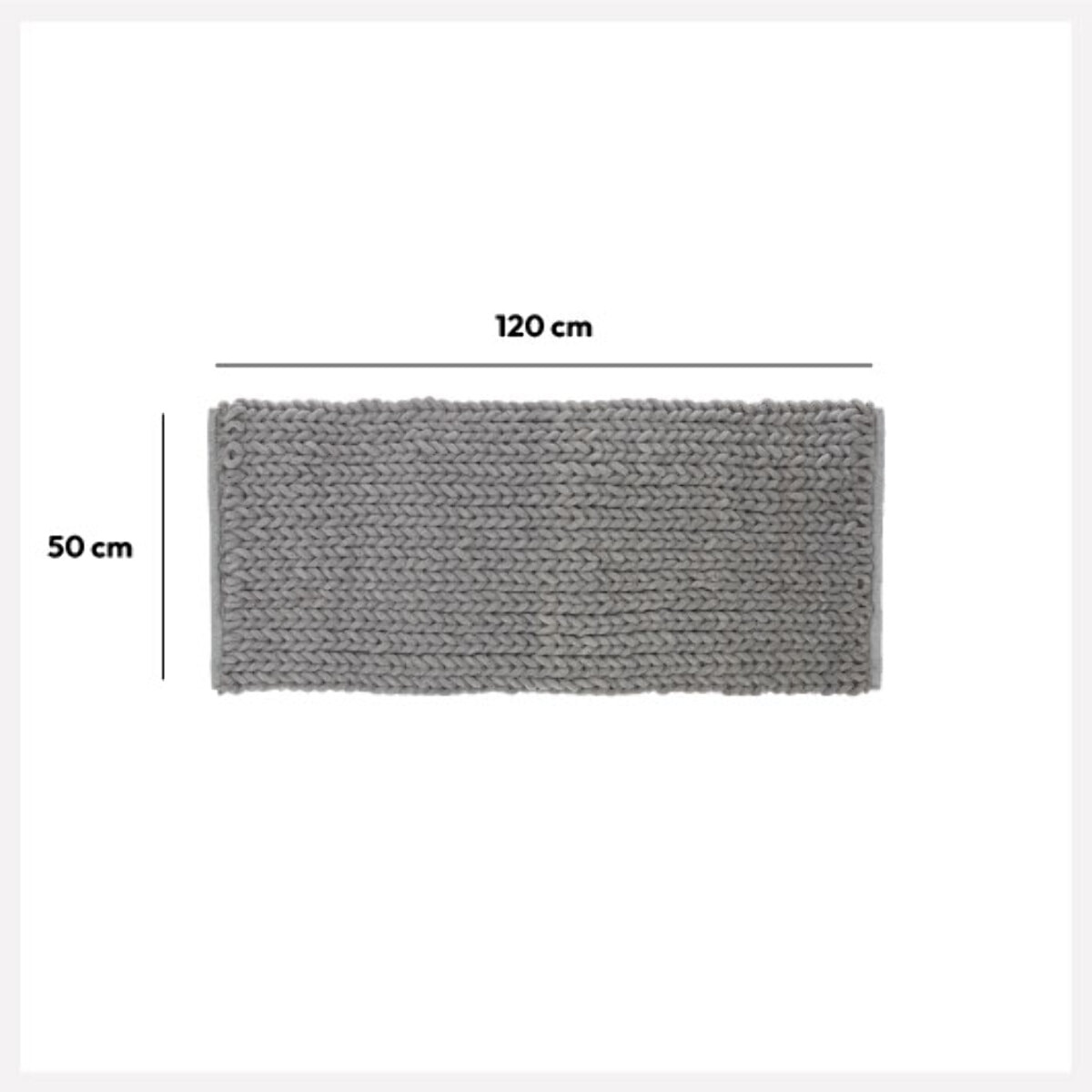 Tapis 120x50 cm Gris clair Colorama