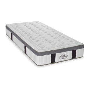 Ensemble ALTESSE | 1 Place | Matelas Mémoire de Forme avec Sommier Kit Bois