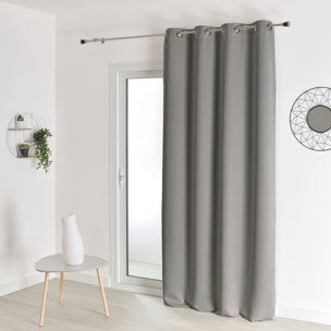 Rideau occultant ignifugé M1 non feu - Gris souris