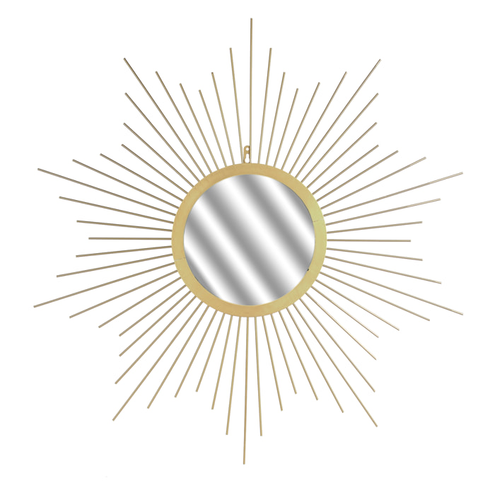 Miroir Soleil Dore 66cm