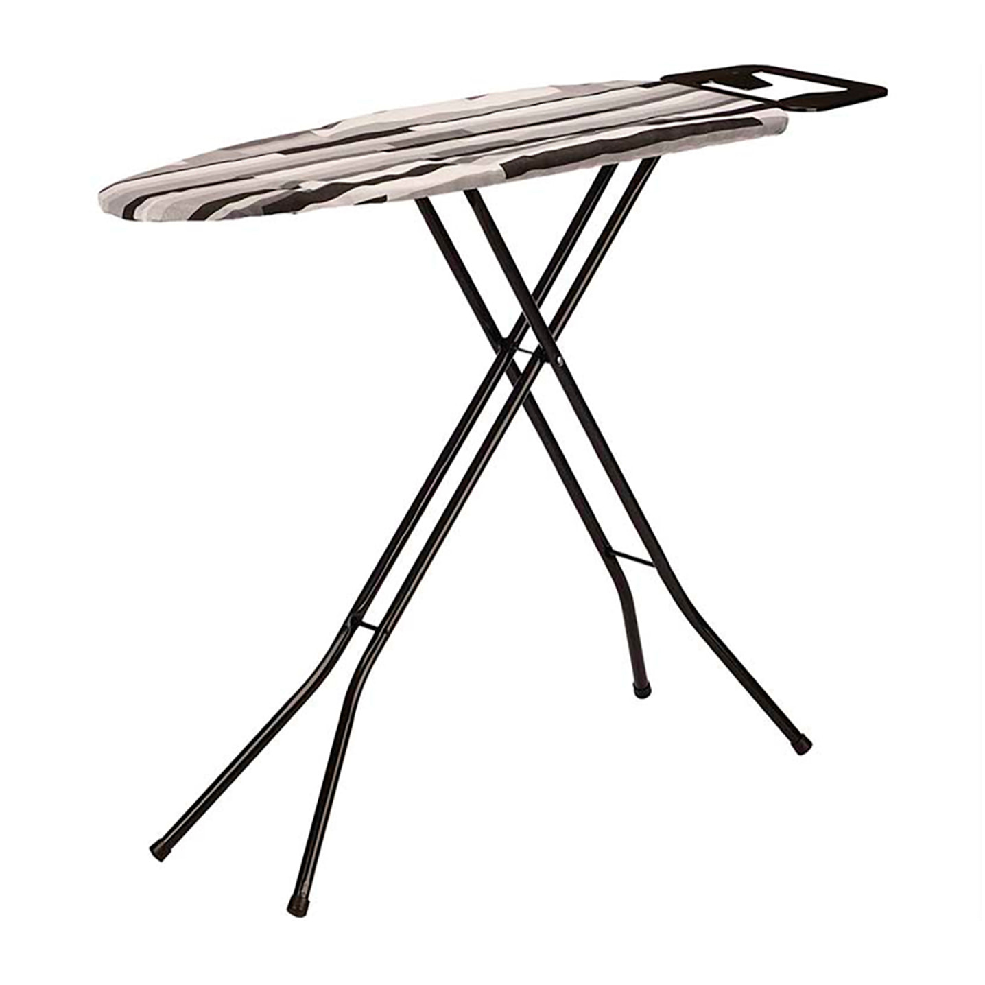 Tabla de planchar plegable. Diseño rayas negras. Área de planchado 30x105 cm