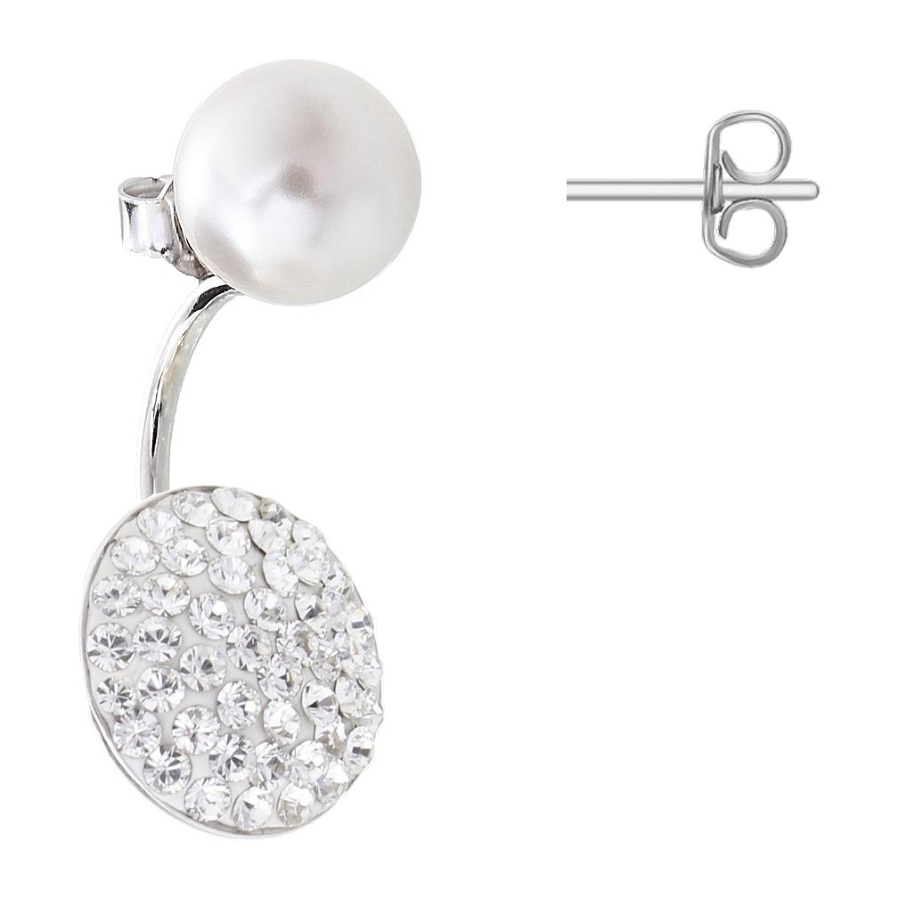 Pendientes Pearls Pave' adornado con cristales de Swarovski