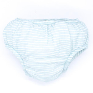 Cubrepañal de rayas verdes. Elastico en la cintura y en las piernas.