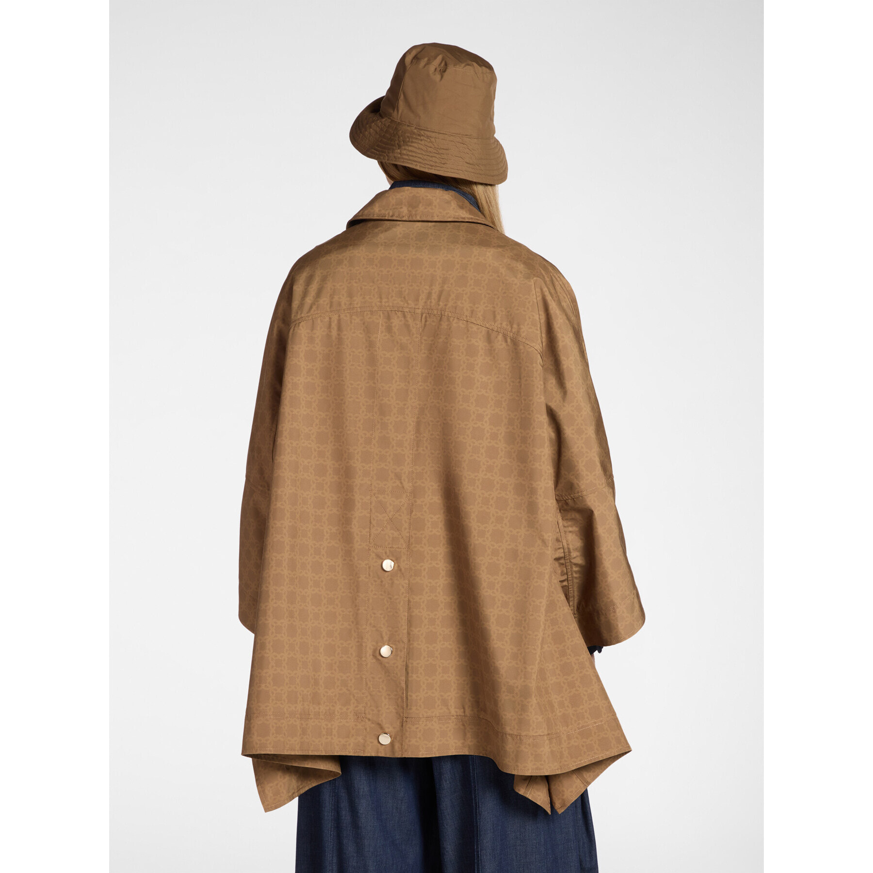 Elena Mirò - Caban in nylon Monogram - Marrone