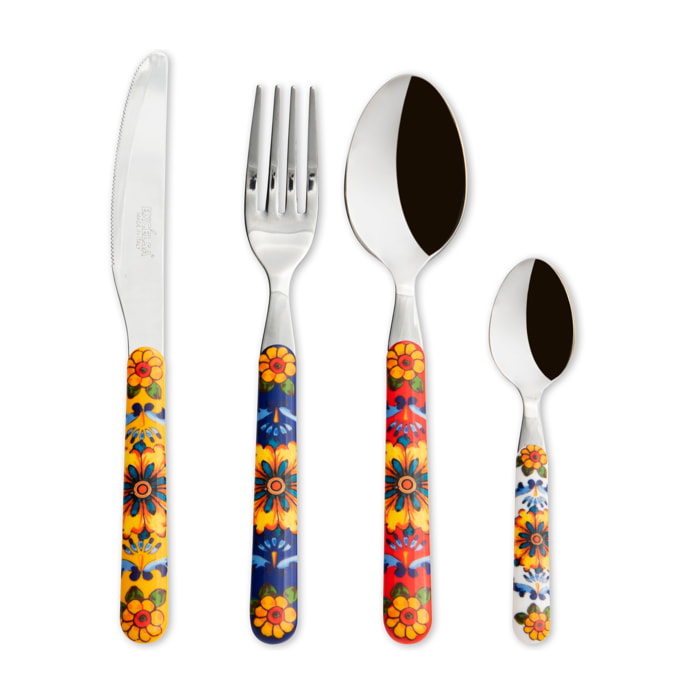 Set 24 posate Excelsa – Trinacria, Acciaio Multicolore