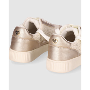 Deportivos de Tejido - Oro - Tacón: Bajo