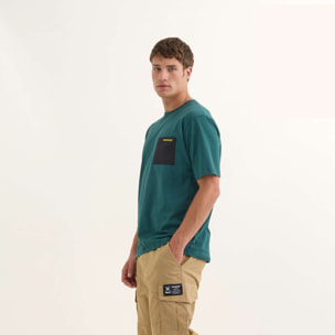 Camiseta MUNICH Ride streetwear hombre de algodón orgánico verde