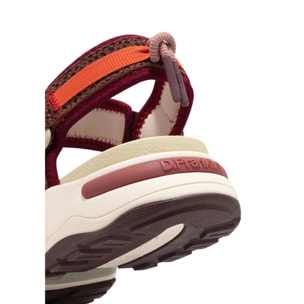 Sandalias Mujer Flame Tiras Burgundy