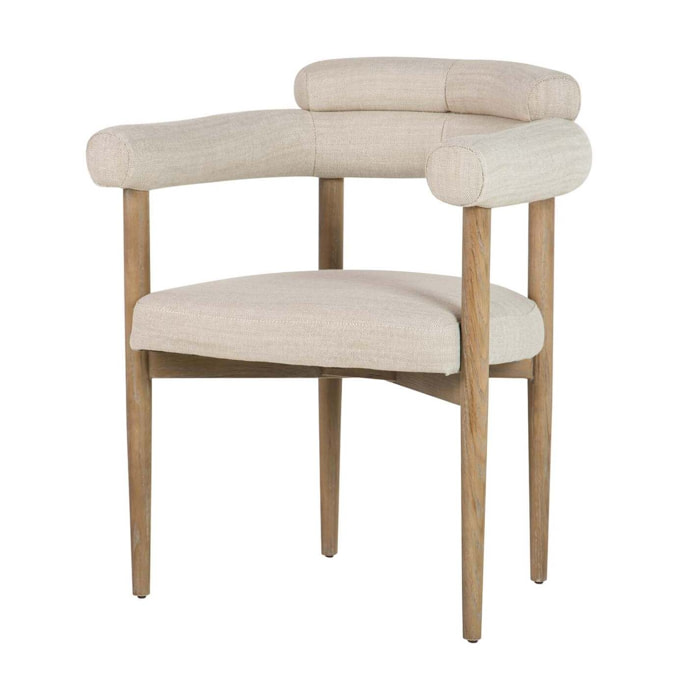 Silla Madera Fresno Beige 66x56x79 Cm