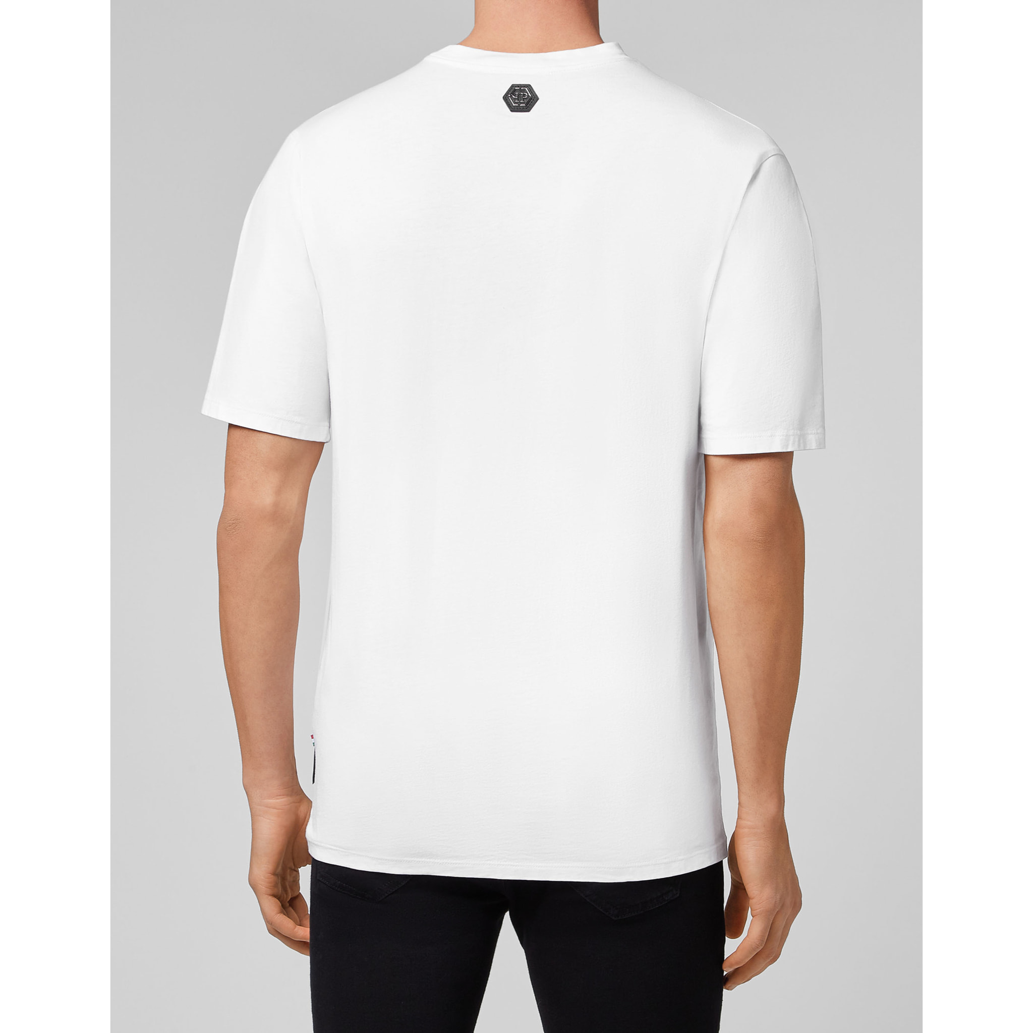 PHILIPP PLEIN T-shirt Round Neck SS Spray Effect Print Teddy Bear