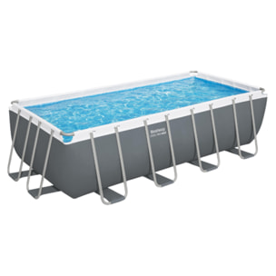Bestway Piscine hors sol tubulaire rectangulaire Bestway Steel Pro Max 488 x 244 x 122 cm gris