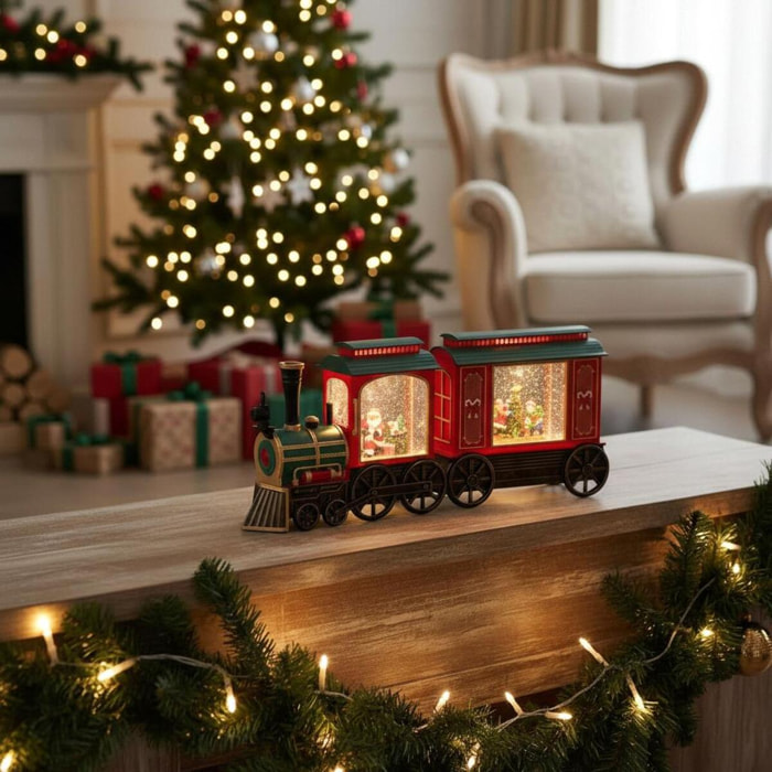 Treno con vagone con santa led+musica - Pezzi 1 - ALTRO - Bianchi Dino SpA