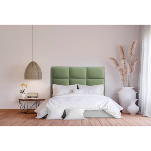 Cabecero de madera tapizado en tela para cama de 105 115x132