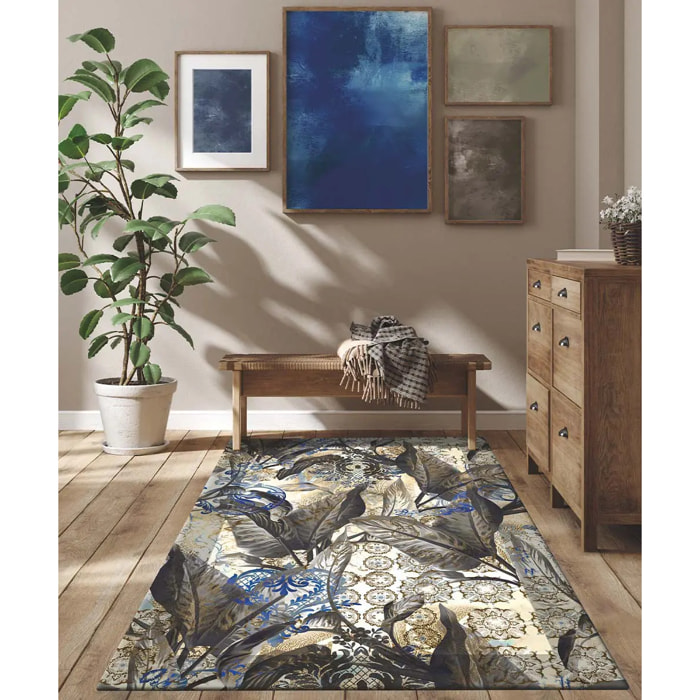 Tappeto arredo salotto soggiorno camera, stile contemporaneo arte moderna motivi floreali natura astratti