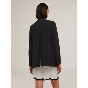 Motivi - Blazer cruzado con plisado en la parte posterior - Negro